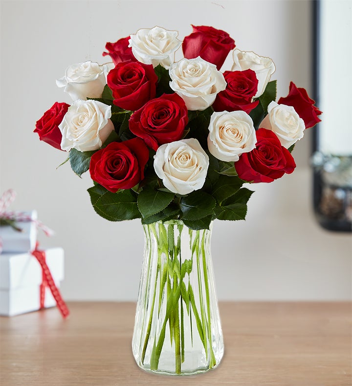 Peppermint Rose Bouquet + Free Vase