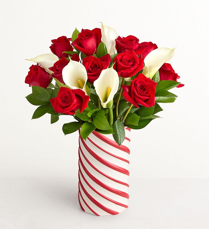 Peppermint Twist Rose and Calla Lily Bouquet™