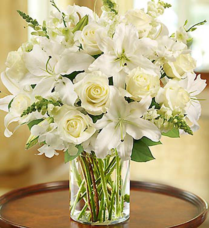 Classic All White Sympathy Arrangement