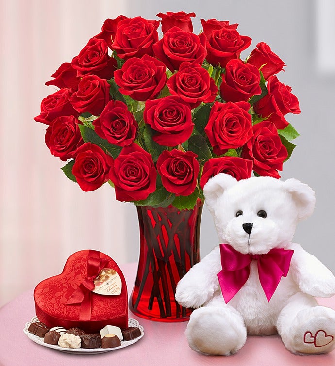Romantic Red Roses, 24 Stems