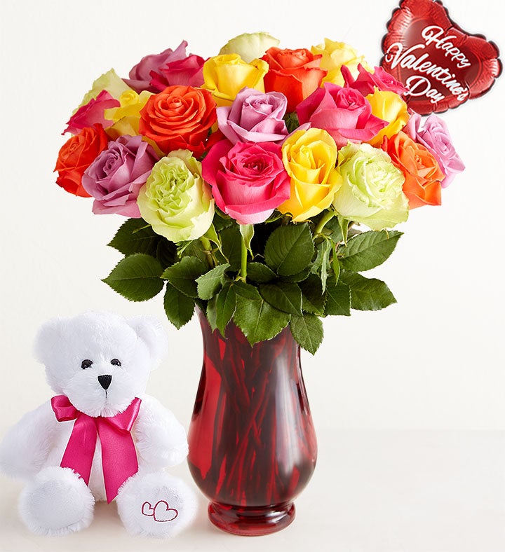 Bundle of Love Assorted Roses: 24 Stems