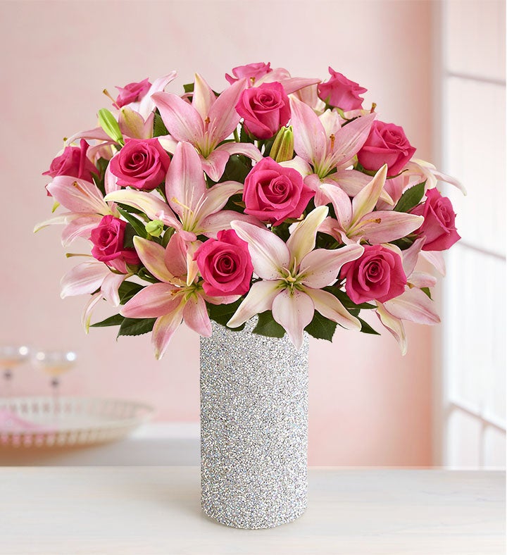 Pink Rose & Lily Bouquet