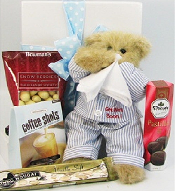 Get Well Teddy & Sweet Treats Gift Box