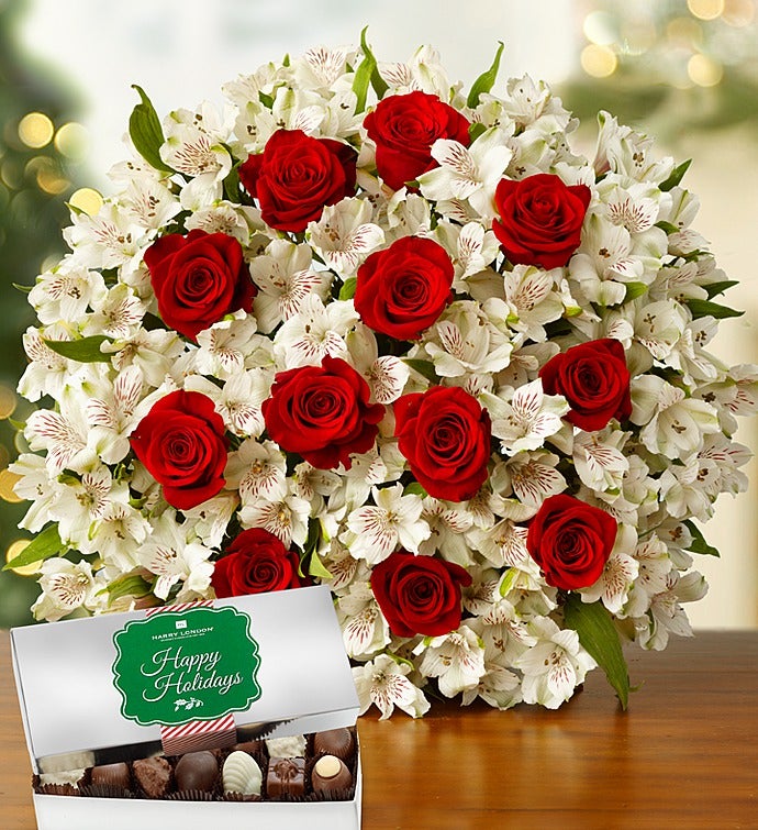 Deluxe Glad Tidings Rose & Peruvian Lily