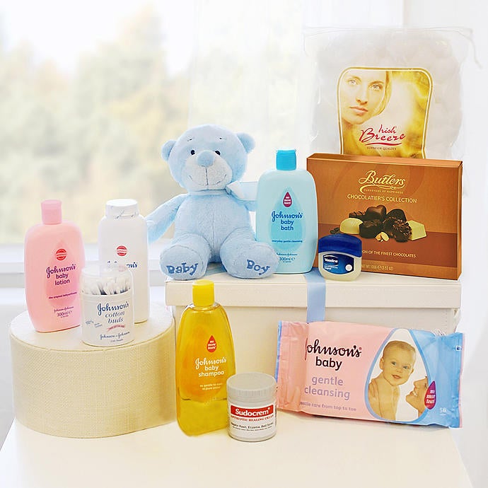 New Born Baby Gift Basket Boy
