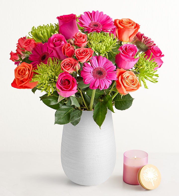 Vibrant Blooms Bouquet | 1800Flowers.com