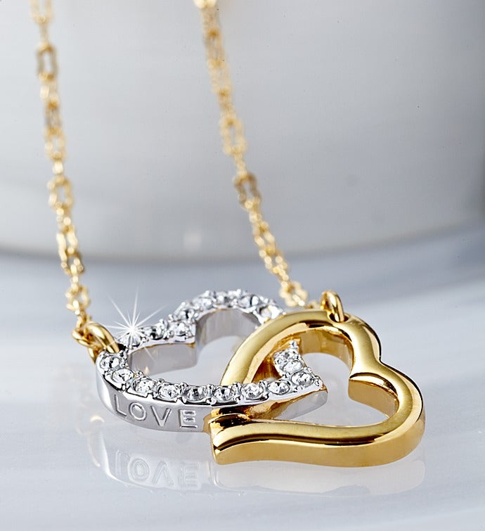 Swarovski® Match Double Heart Necklace