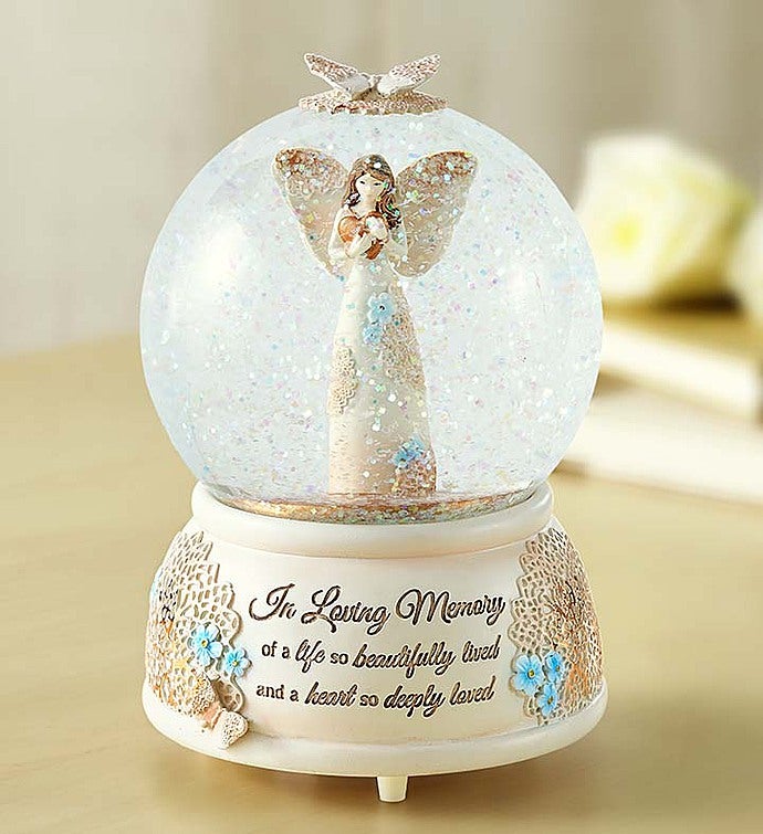 In Loving Memory Angel Snow Globe