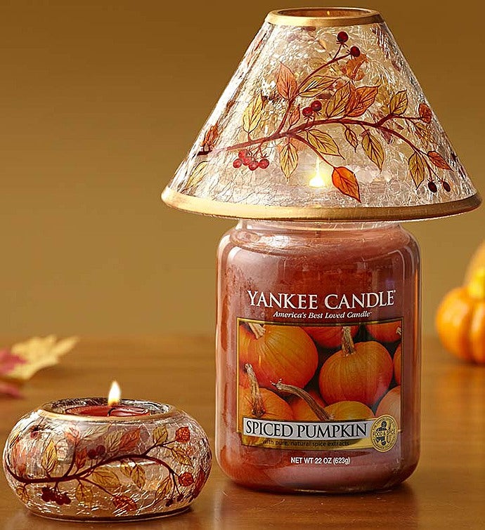 Yankee Candle® Spiced Pumpkin Jar with Fall Shade