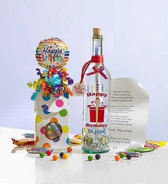 Personalized Message in a Bottle Happy Birthday