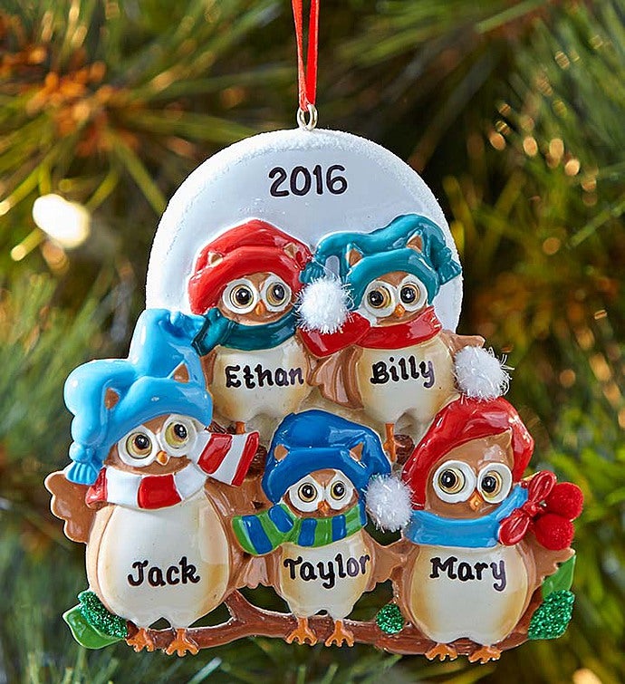 Personalized Family Owl Ornament