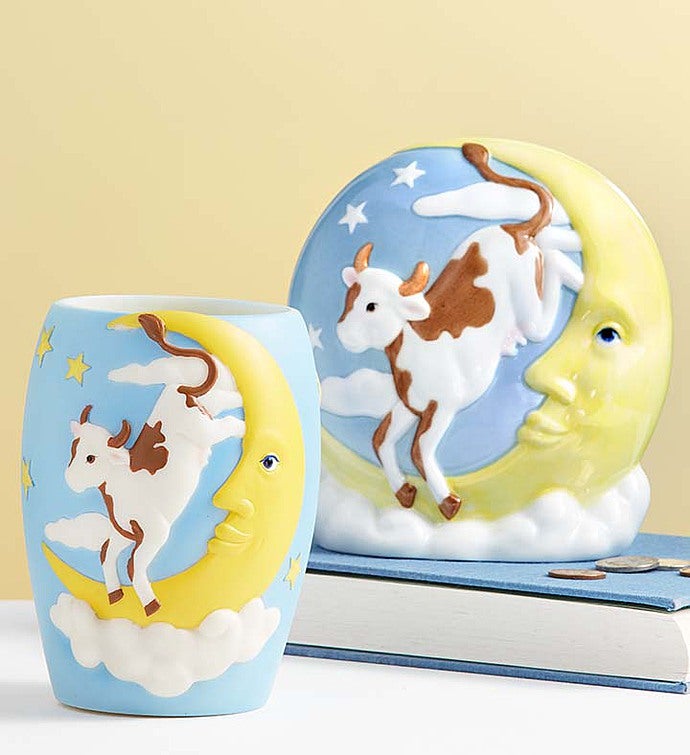 Over the Moon Baby Night Lamp and Bank