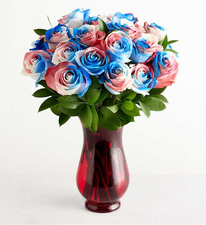Kaleidoscope Roses, Red, White & Blue