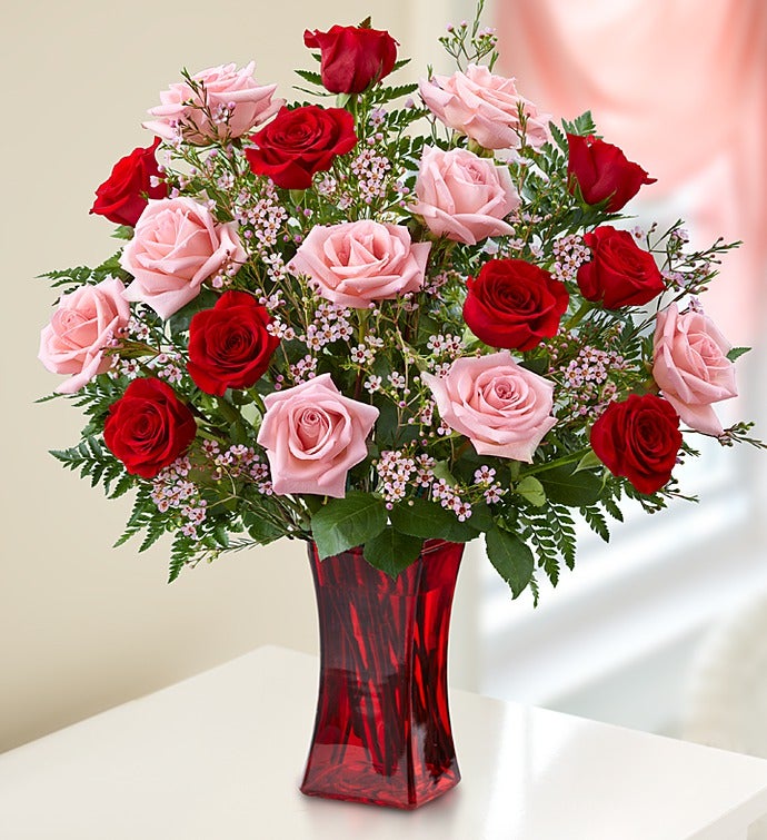 Shades Of Pink and Red(TM) - 12 Stems