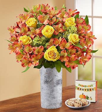 Fall Rose  Peruvian Lily Bouquet
