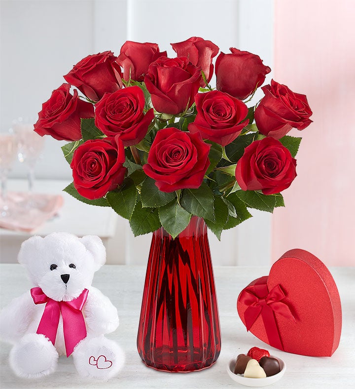 One Dozen Romantic Red Roses