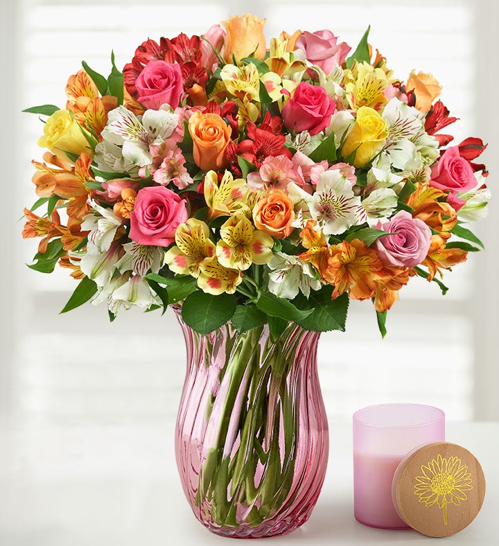 Assorted Roses & Peruvian Lilies