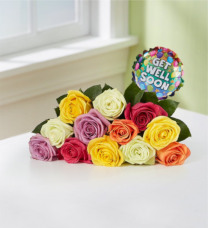 Get Well Soon Assorted Roses