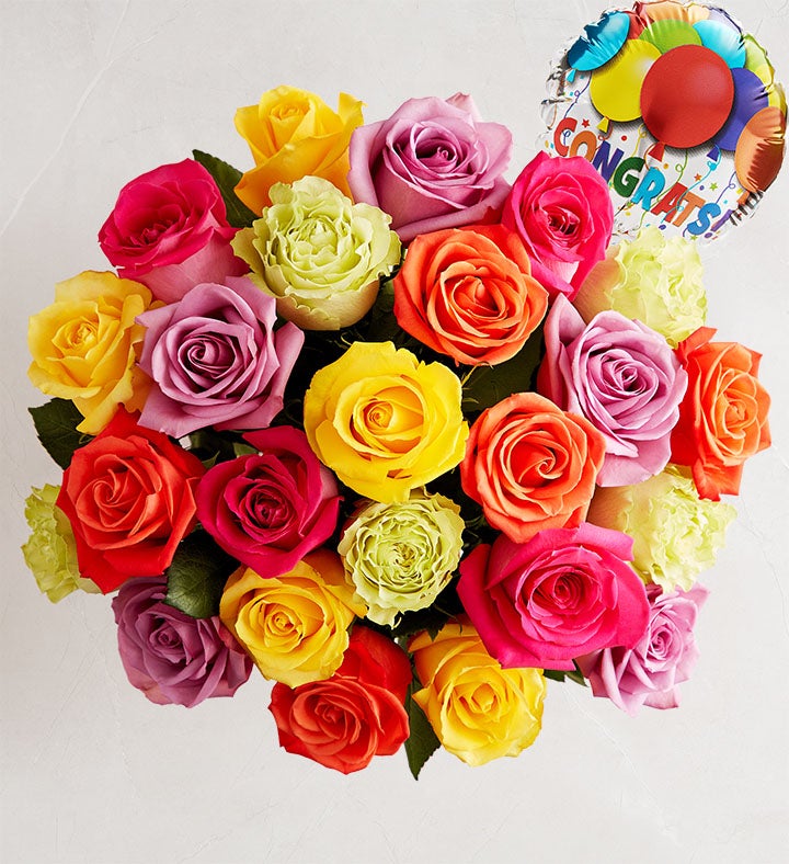 Congratulations Assorted Roses