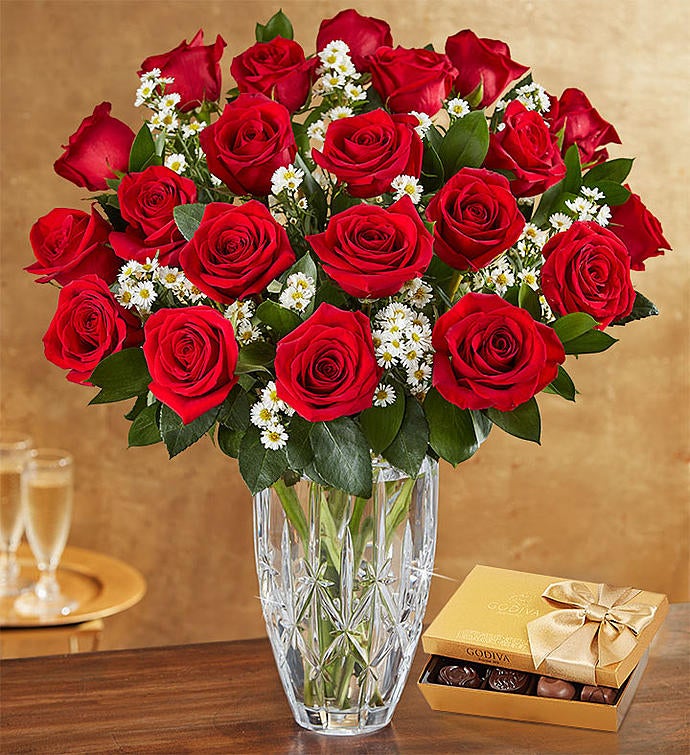 Premium Red Roses for Valentine's Day, 12 24 Stems