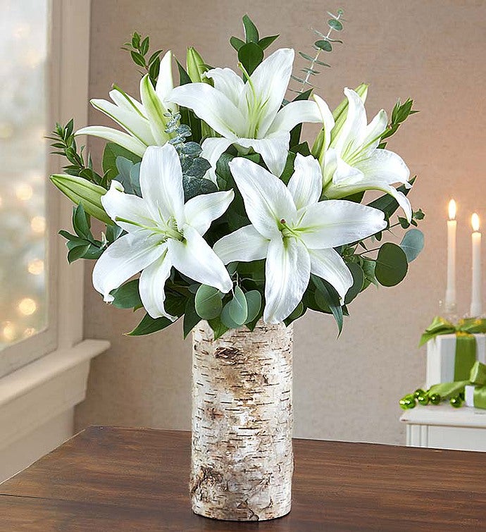 Winter White Lily Bouquet