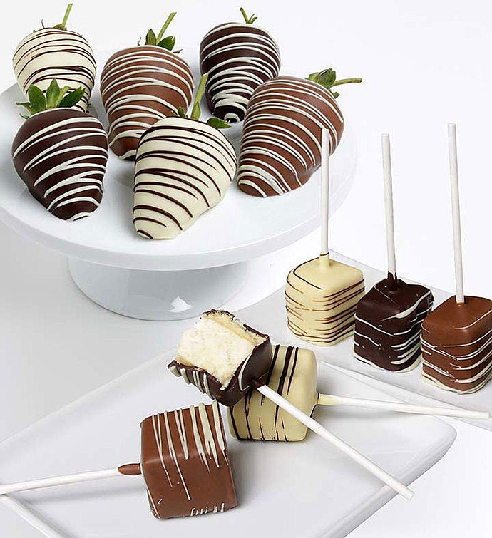 Cheesecake Pops and Strawberries