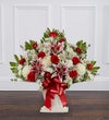 Red Rose And Lily Floor Basket
