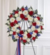 Serene Blessings™ Standing Wreath- Red, White & Blue