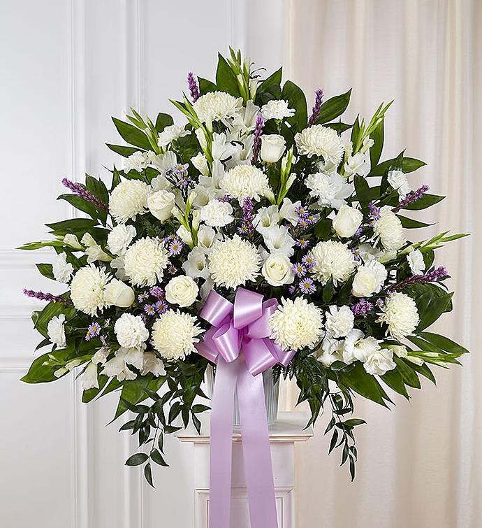 Heartfelt Sympathies™ Standing Basket- Lavender