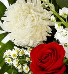 Red & White Sympathy Standing Spray