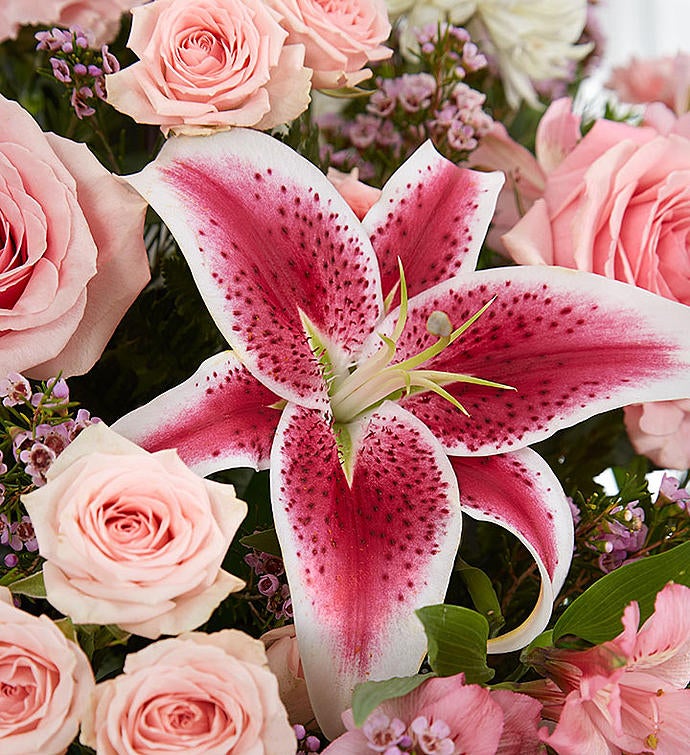 Pink & White Sympathy Standing Spray