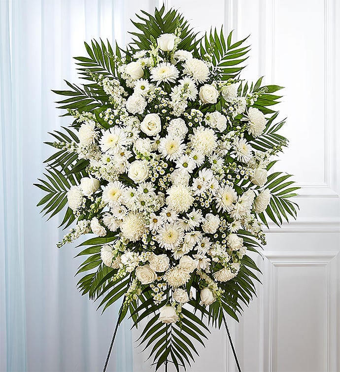 White Sympathy Standing Spray | 1800Flowers.com - 148720