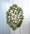 White Funeral Standing Spray