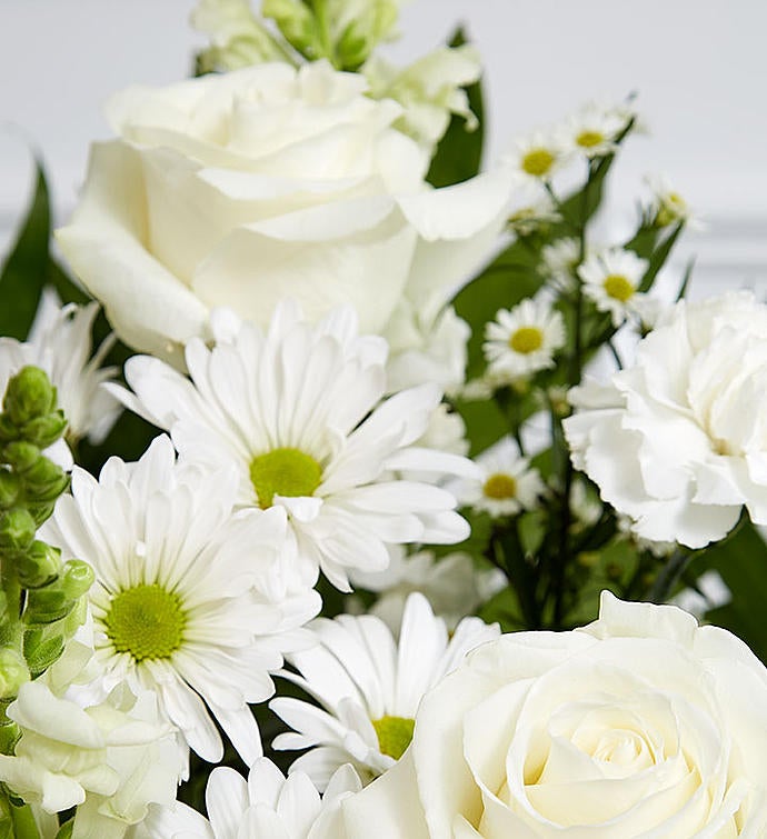 Heartfelt Tribute™ Floor Basket- White | 1800Flowers.com - 148745