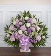 Heartfelt Tribute™ Lavender & White Floor Basket Arrangement