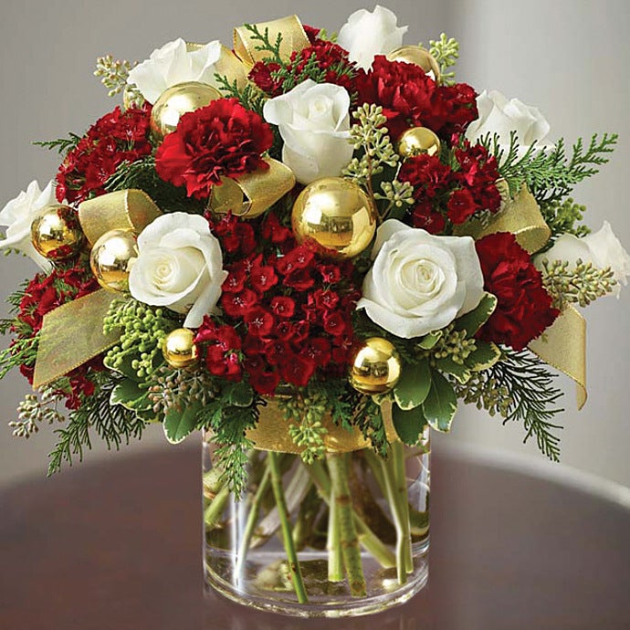 Glorious Christmas Flowers in a Vase