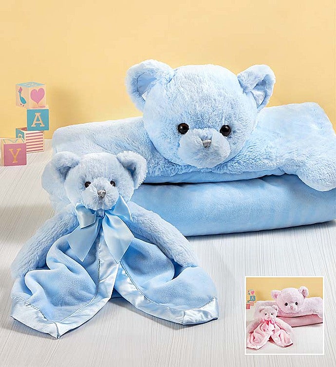 Bearington® Teddy Bear Baby Mat and Snuggler
