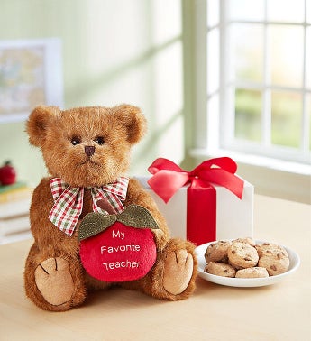 Bearington Teacher Bear With Cookies