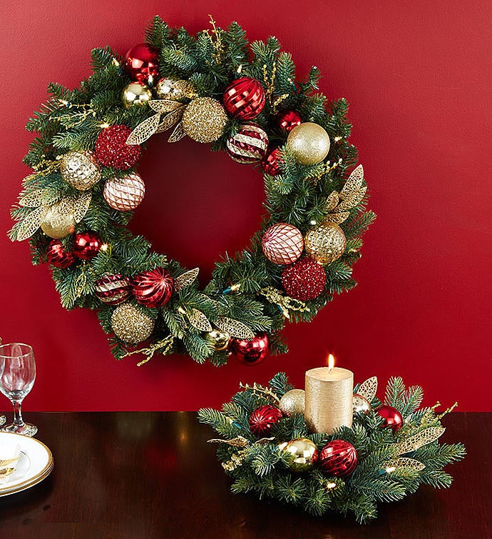 Shimmering Holiday Ornament Wreath