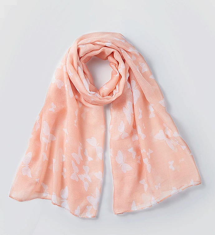 Coral Butterfly Scarf by Bayberry Road
