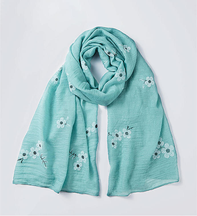 Sage Cherry Blossom Scarf by Bayberry Road
