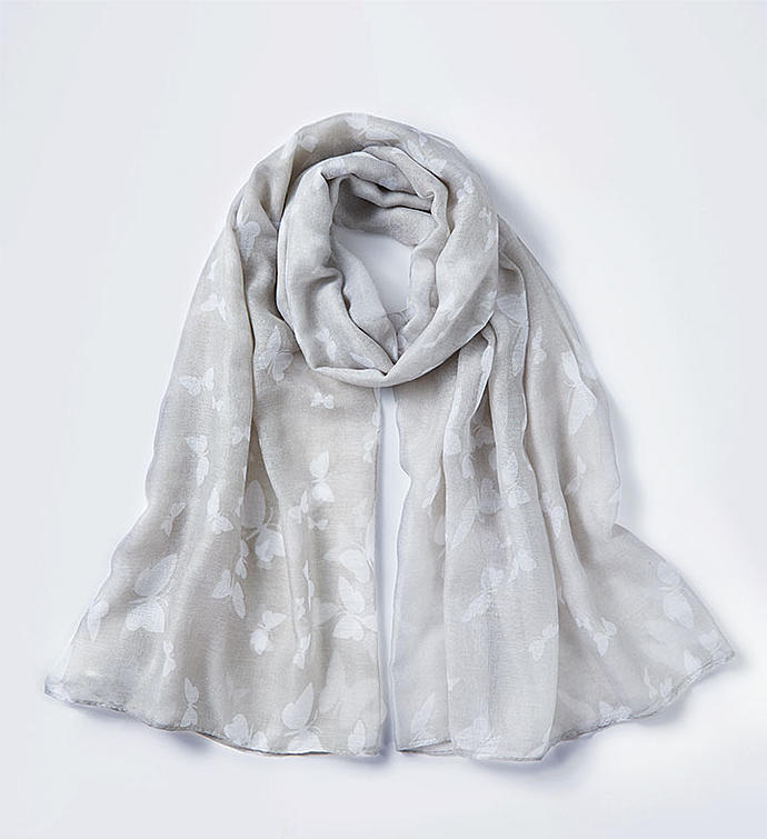 Grey Butterfly Scarf by Bayberry Road