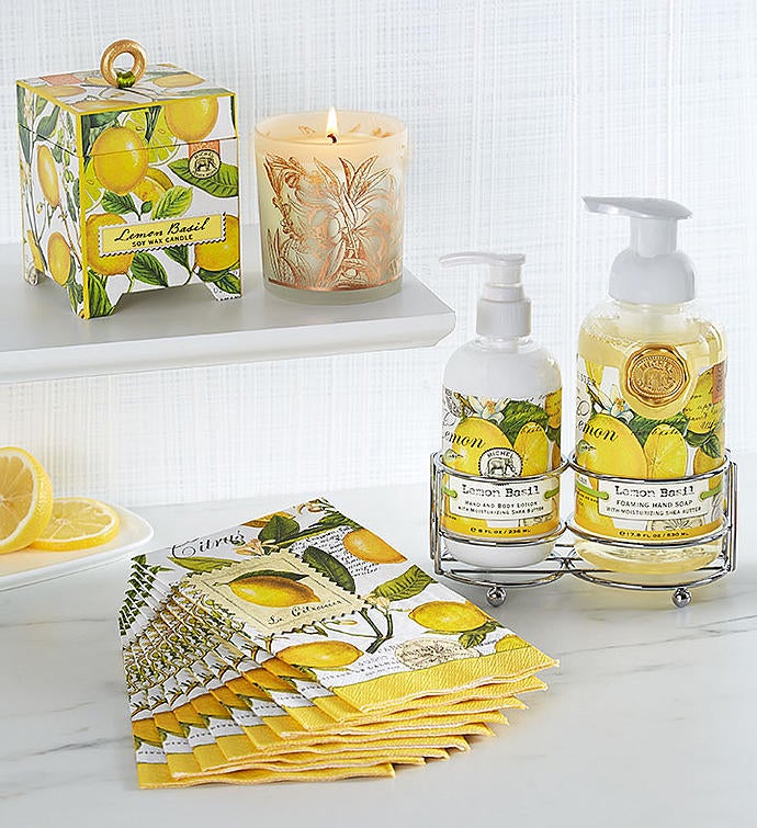 Michel Design Works Lemon Basil Bath Essentials