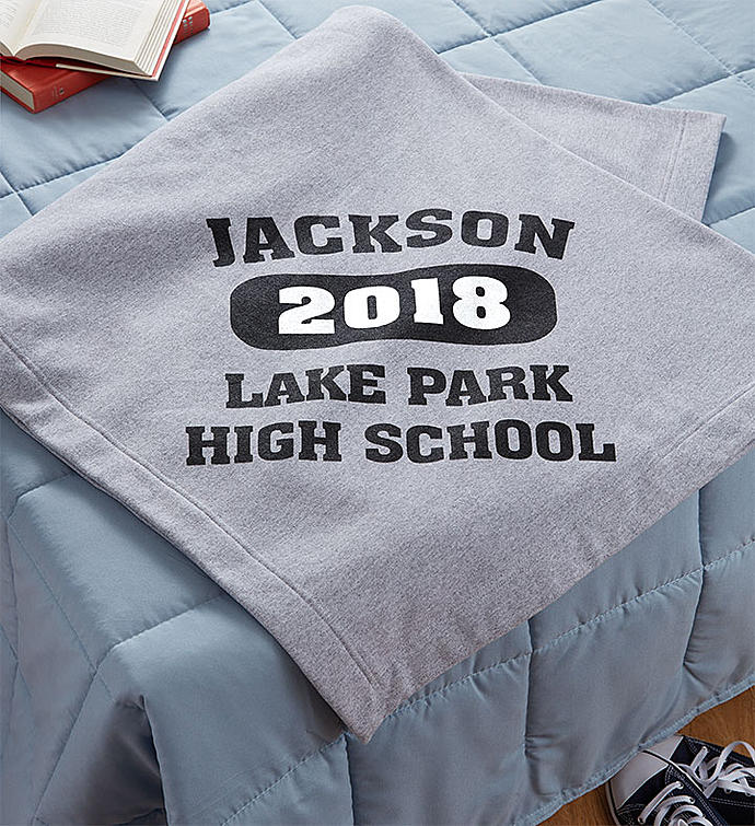 Personalized Graduate Sweatshirt Blanket