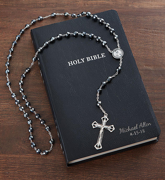 Personalized Bible and Rosary Beads