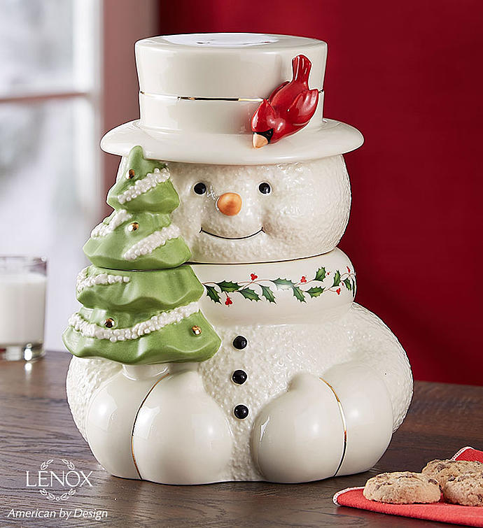 Holiday Time Snowman Large Cookie Jar 