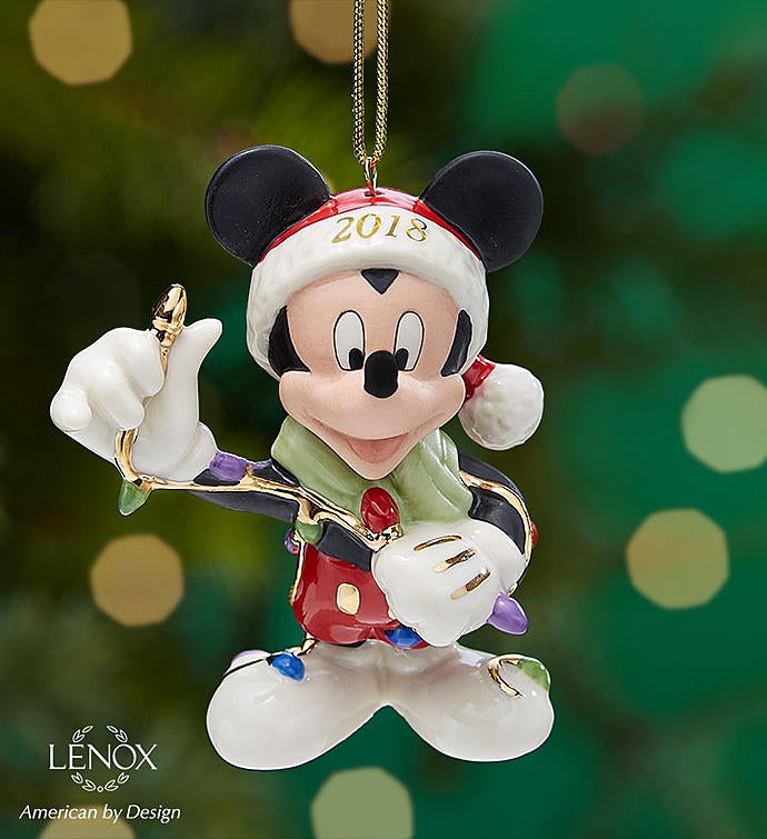 Lenox 2018 Merry & Bright Mickey Mouse Ornament