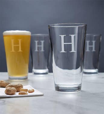 Personalized Set of 4 Pub Glasses