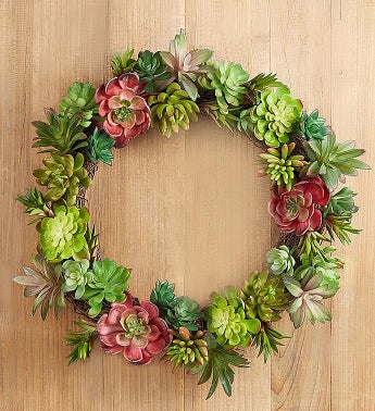 Faux Succulent Wreath-14