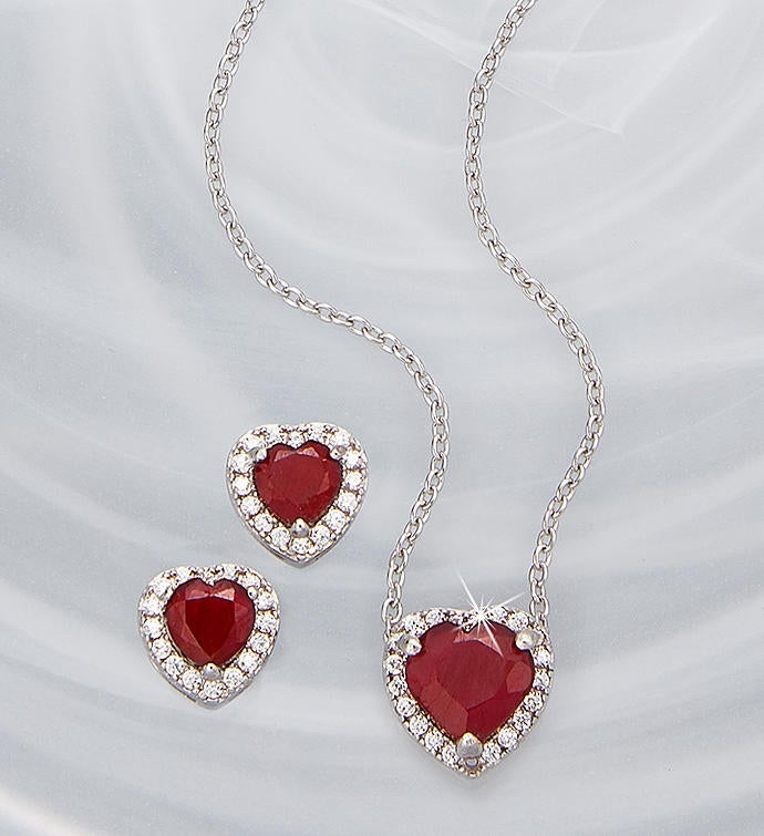 Ruby Red Heart Set